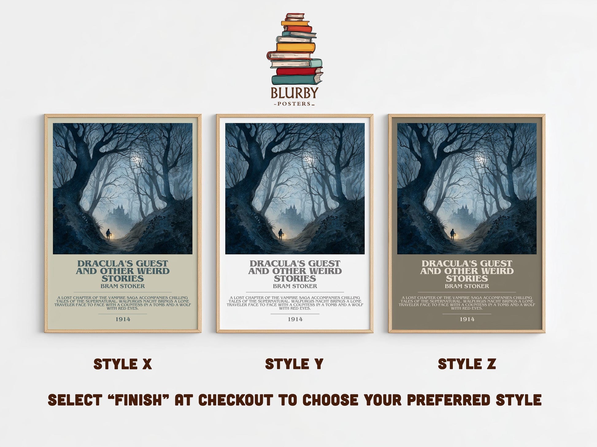 Dracula's Guest and Other Weird Stories by Bram Stoker | Book Poster | Literary Art Gift For Book Lover | Novel Inspired Wall Art