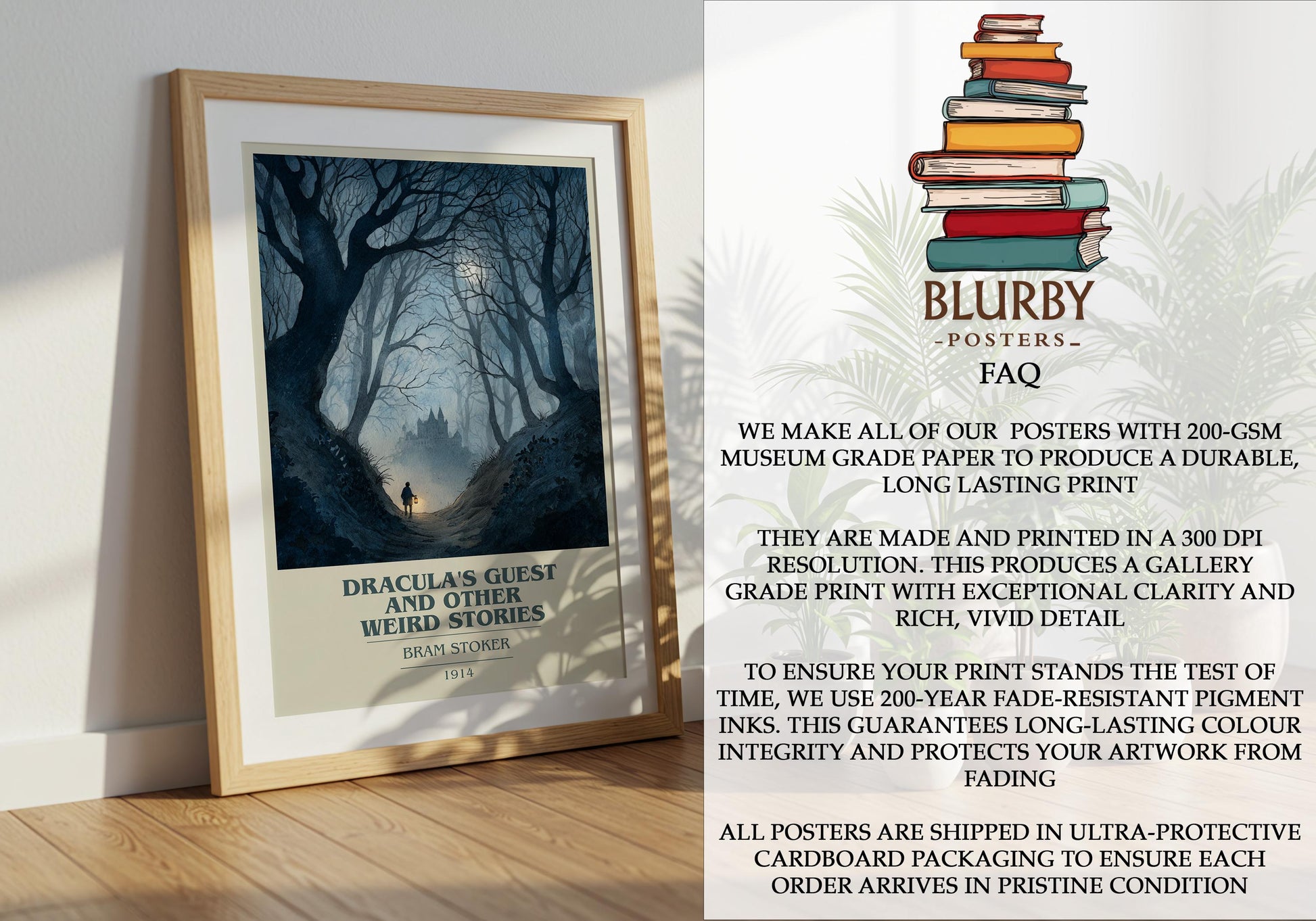 Dracula's Guest and Other Weird Stories by Bram Stoker | Book Poster | Literary Art Gift For Book Lover | Novel Inspired Wall Art