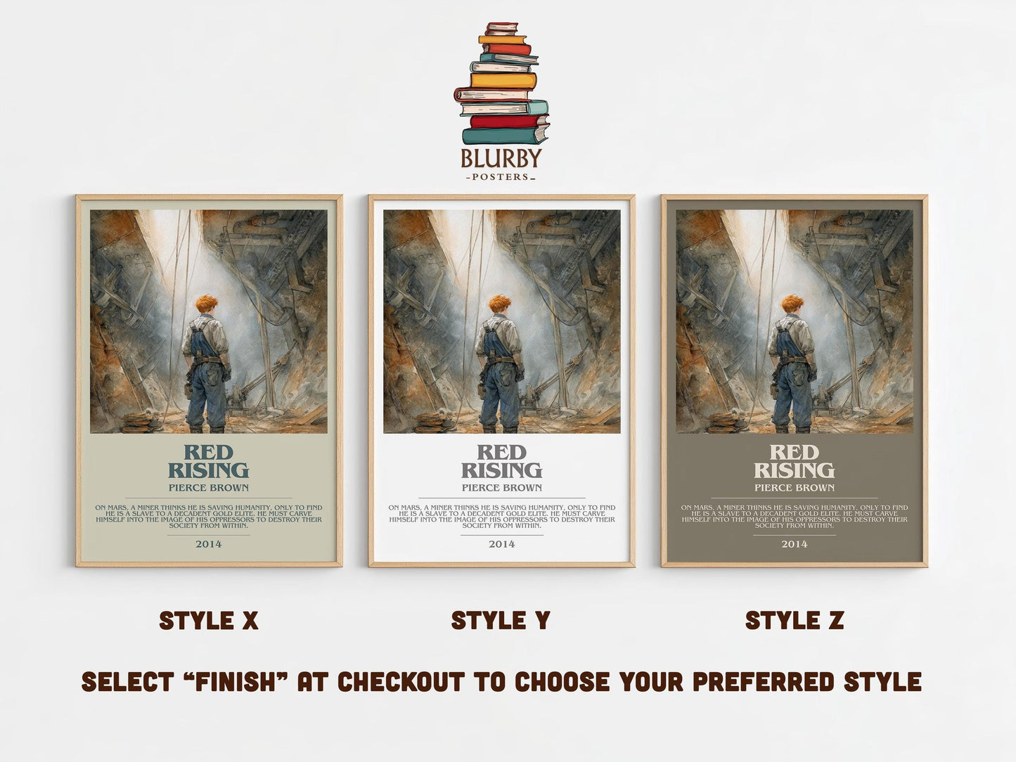 Red Rising bookish poster colour and style options – Pierce Brown book art