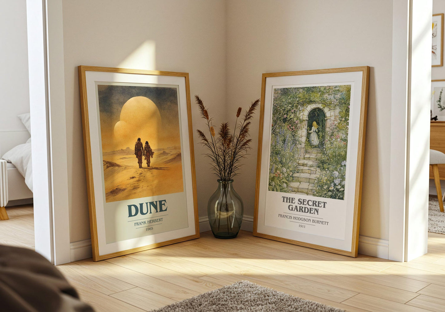 Dune book cover poster paired in gallery wall – literary art prints