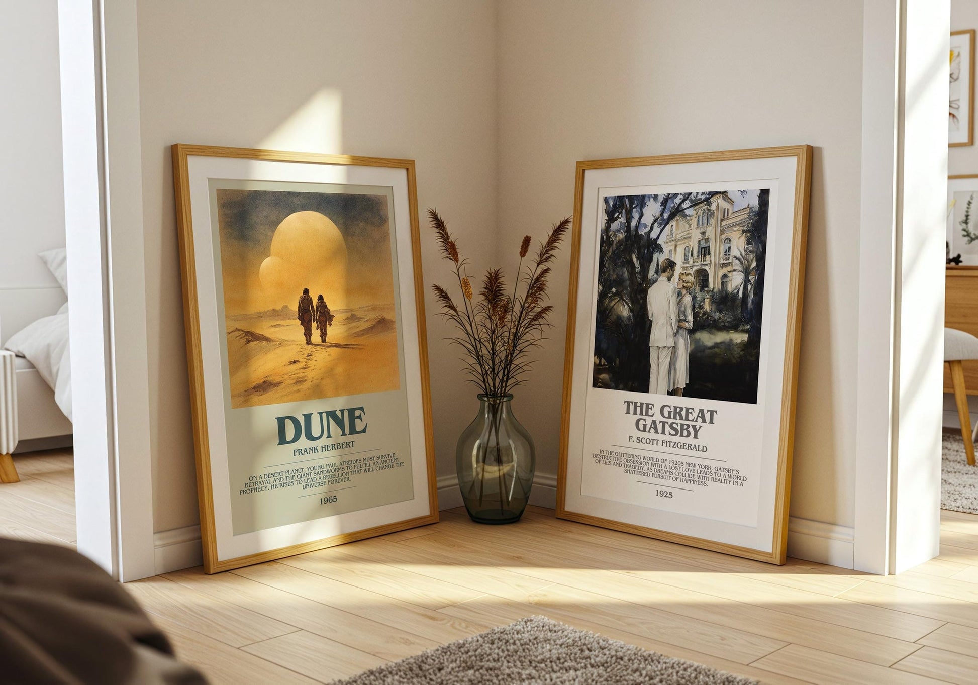Dune bookish poster paired in gallery wall – literary art prints