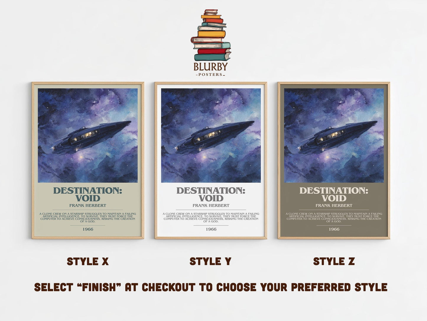 Destination: Void bookish poster colour and style options – Frank Herbert book art