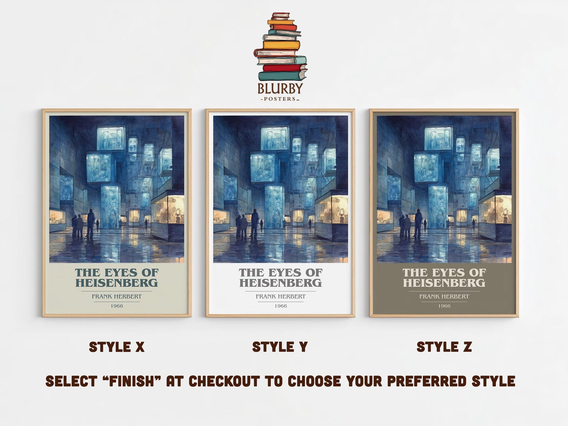 The Eyes of Heisenberg book cover poster colour and style options – Frank Herbert book art