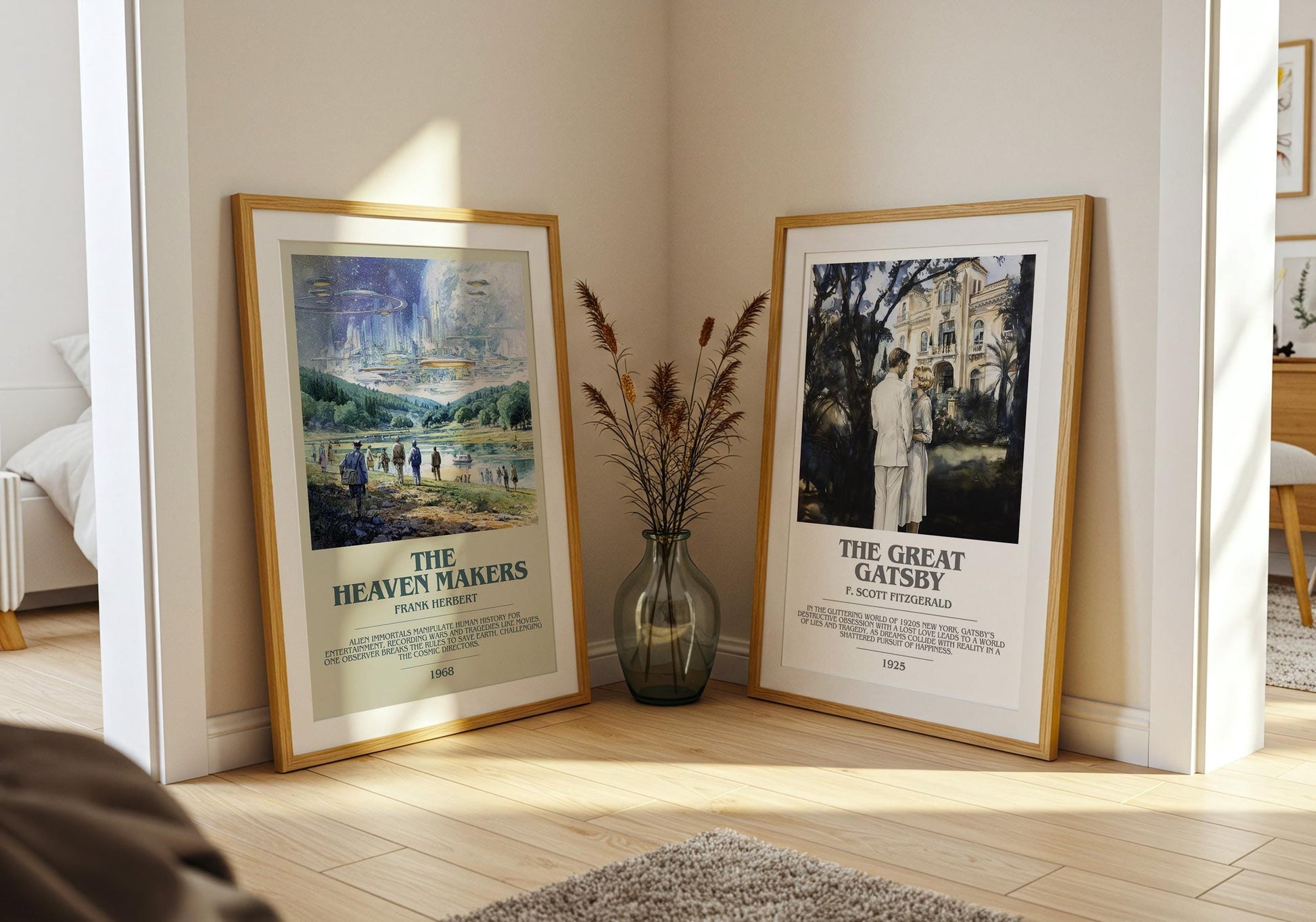 The Heaven Makers bookish poster paired in gallery wall – literary art prints