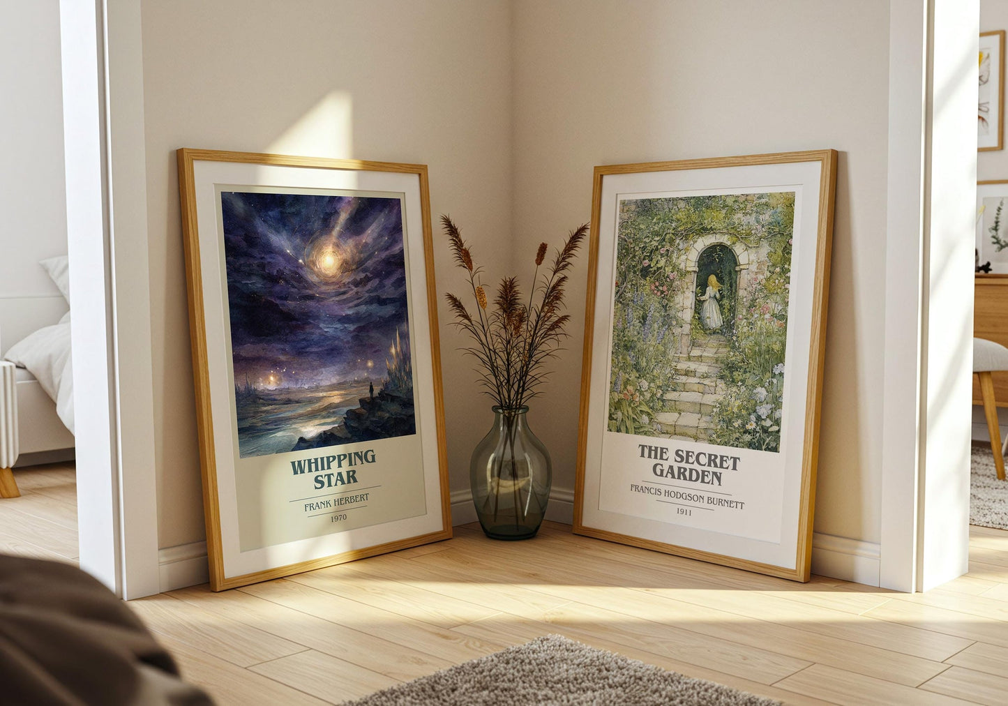 Whipping Star book cover poster paired in gallery wall – literary art prints