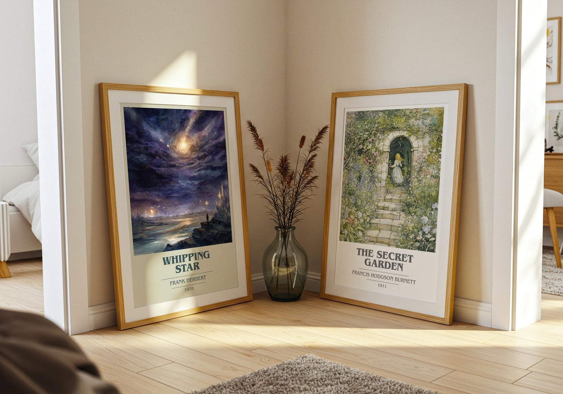 Whipping Star book cover poster paired in gallery wall – literary art prints