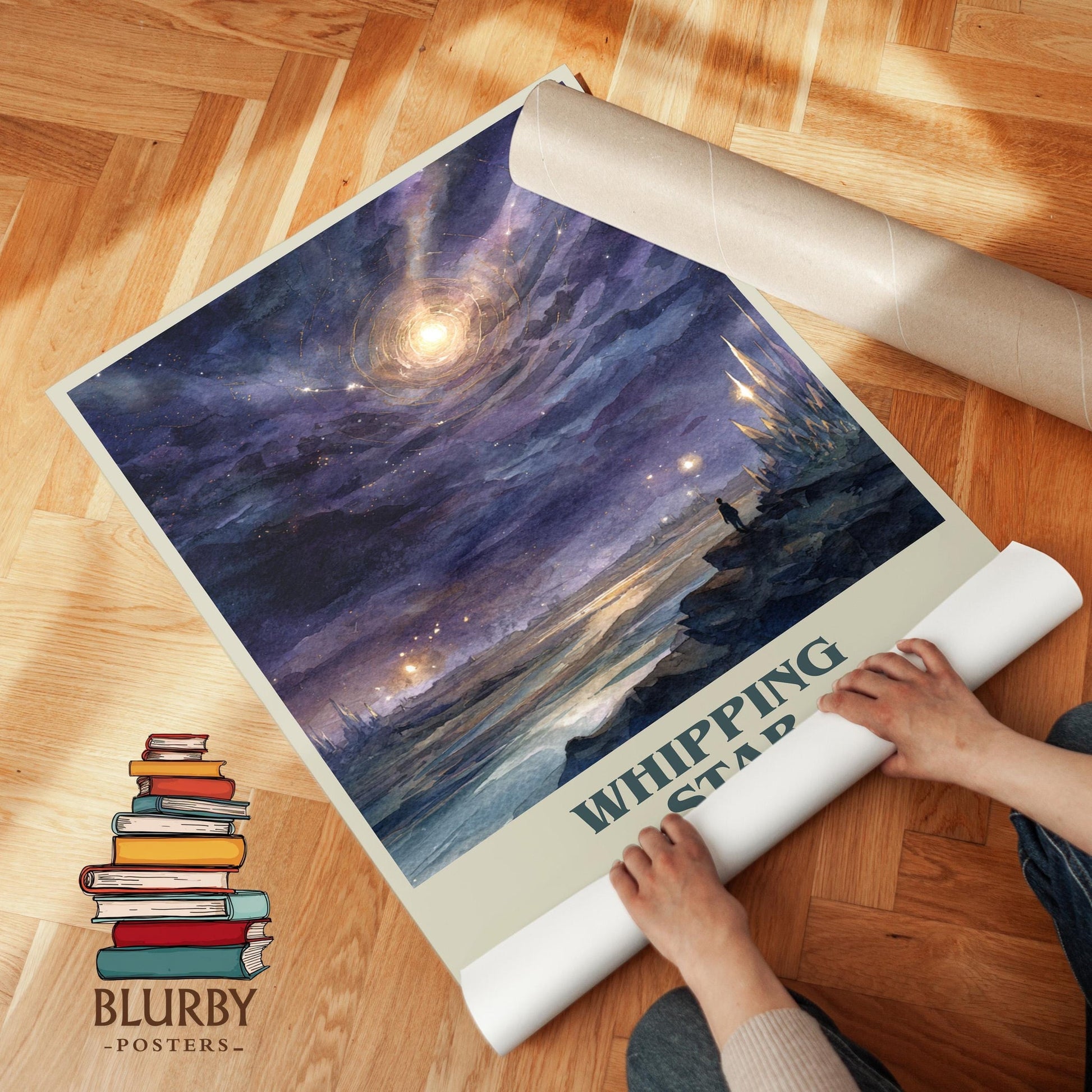 Whipping Star book poster packaging – museum-quality print rolled in protective tube