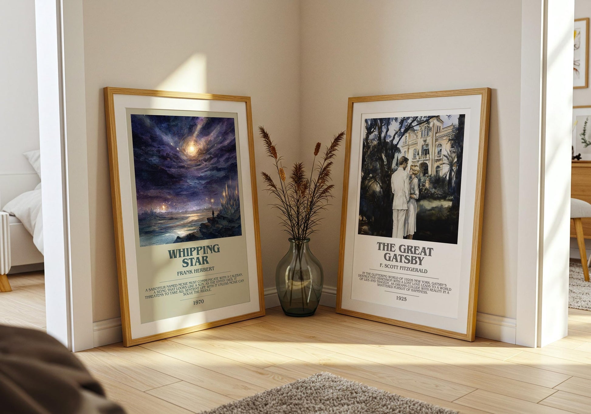 Whipping Star bookish poster paired in gallery wall – literary art prints