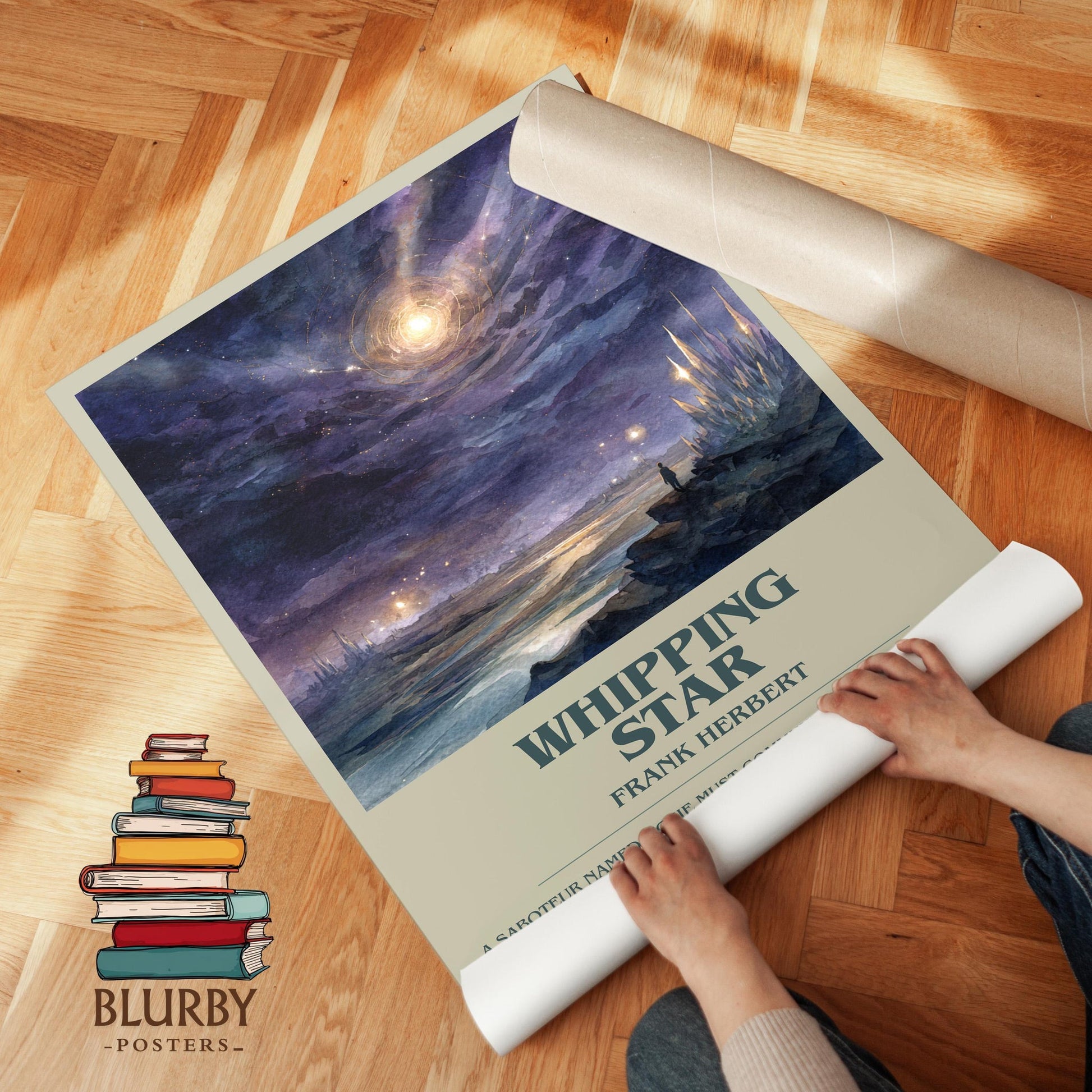 Whipping Star book poster packaging – museum-quality print rolled in protective tube