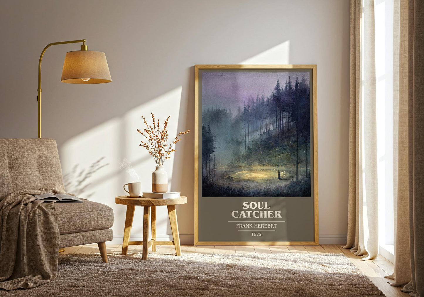Soul Catcher book cover print on bookshelf – Frank Herbert fan gift