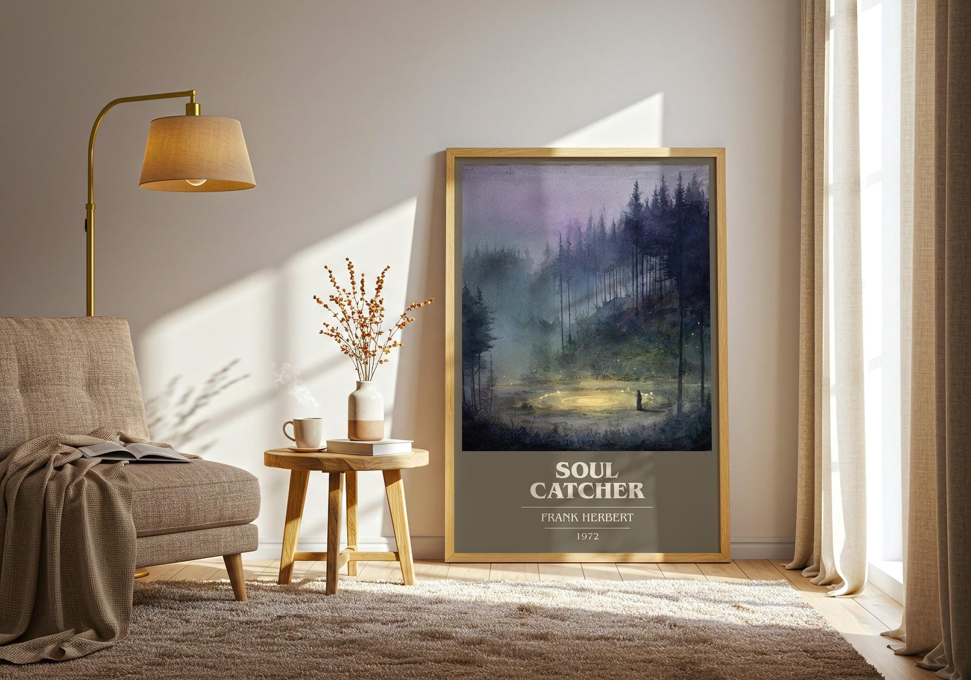Soul Catcher book cover print on bookshelf – Frank Herbert fan gift