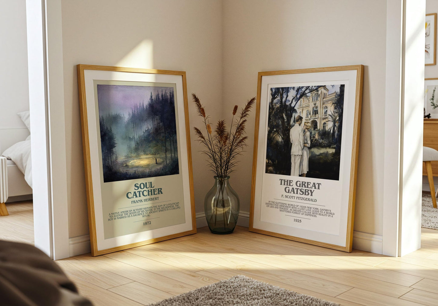 Soul Catcher bookish poster paired in gallery wall – literary art prints