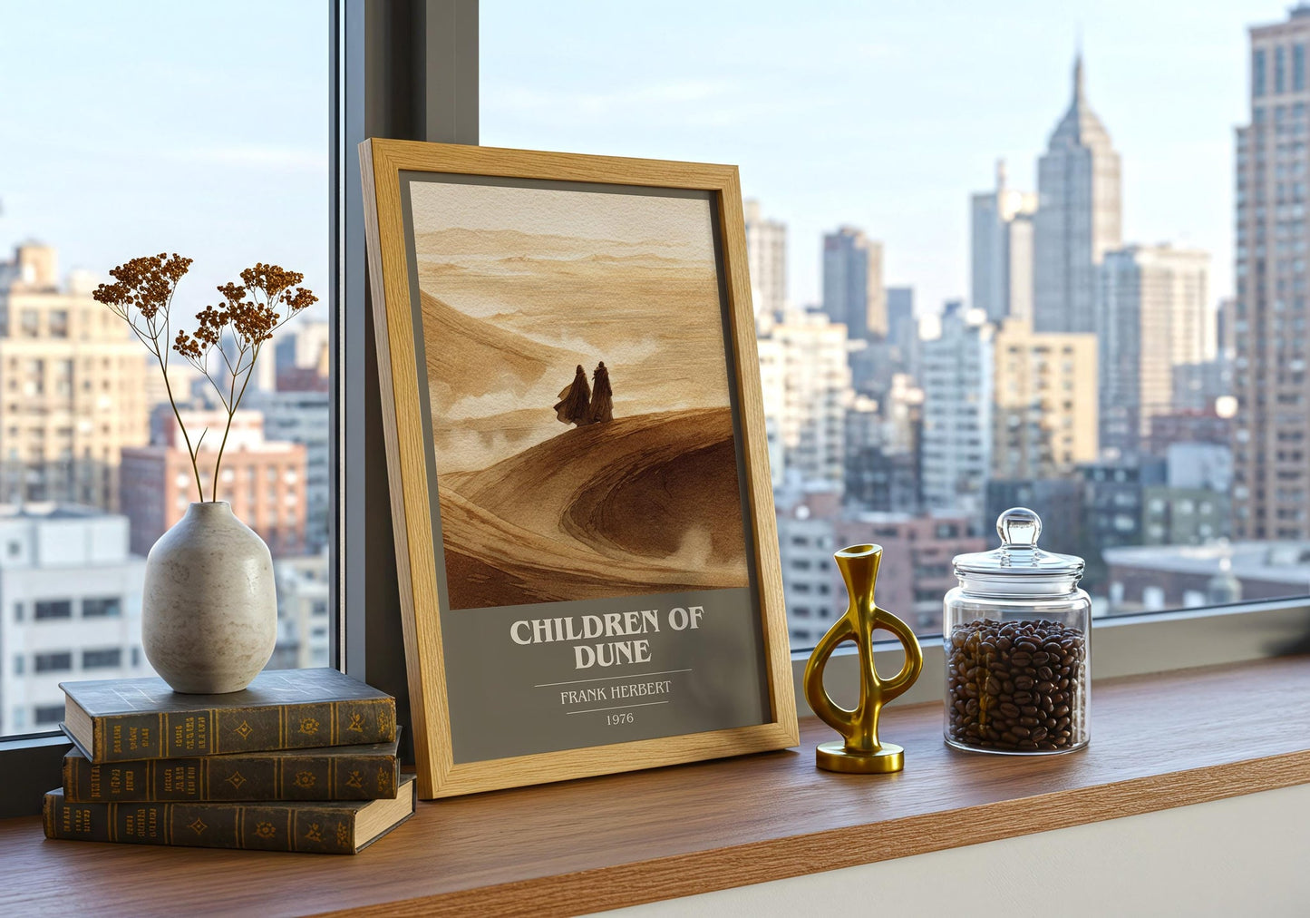 Children of Dune book cover book poster framed on wall – sci fi wall art