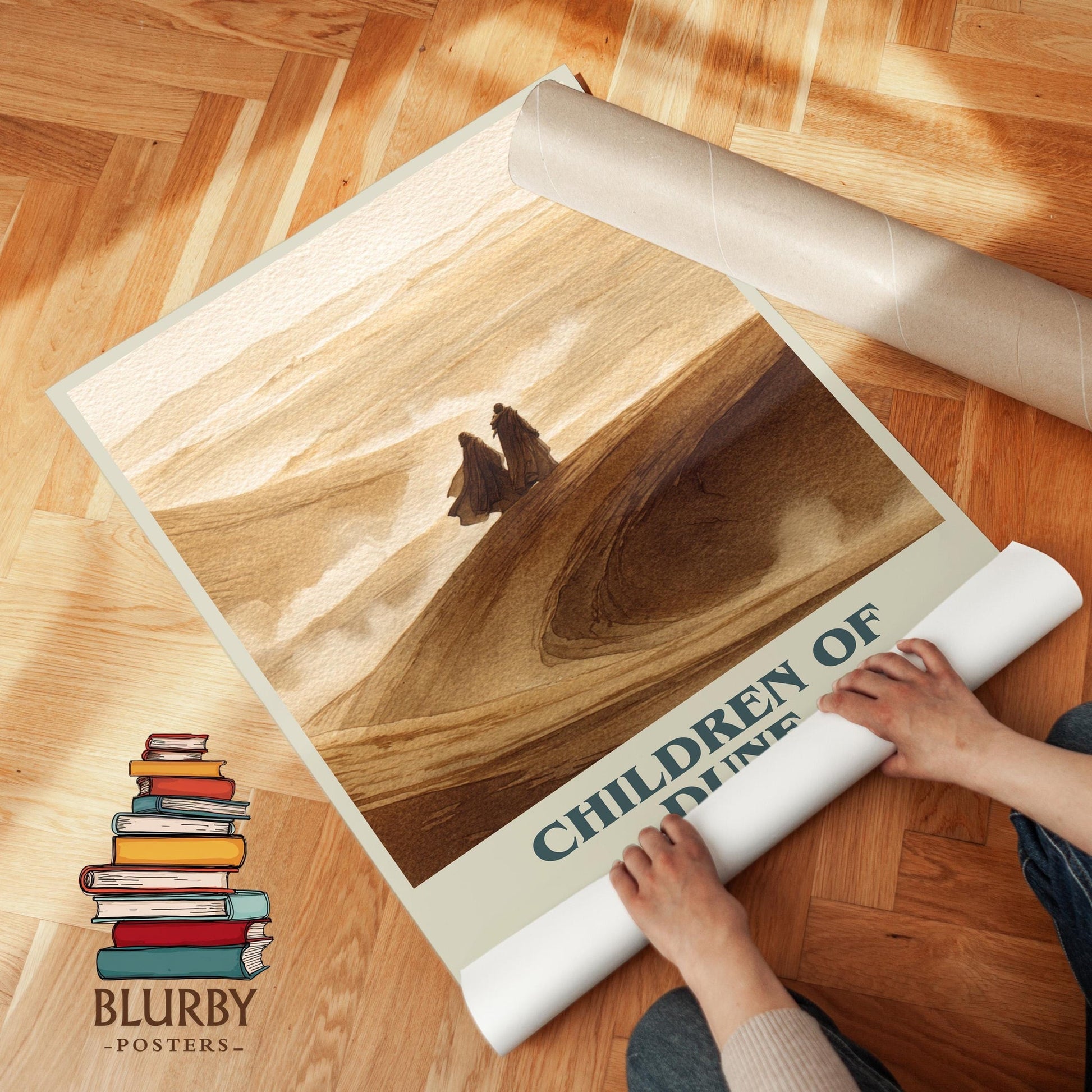 Children of Dune book poster packaging – museum-quality print rolled in protective tube