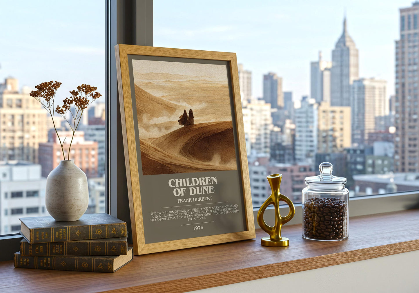 Children of Dune bookish book poster framed on wall – sci fi wall art