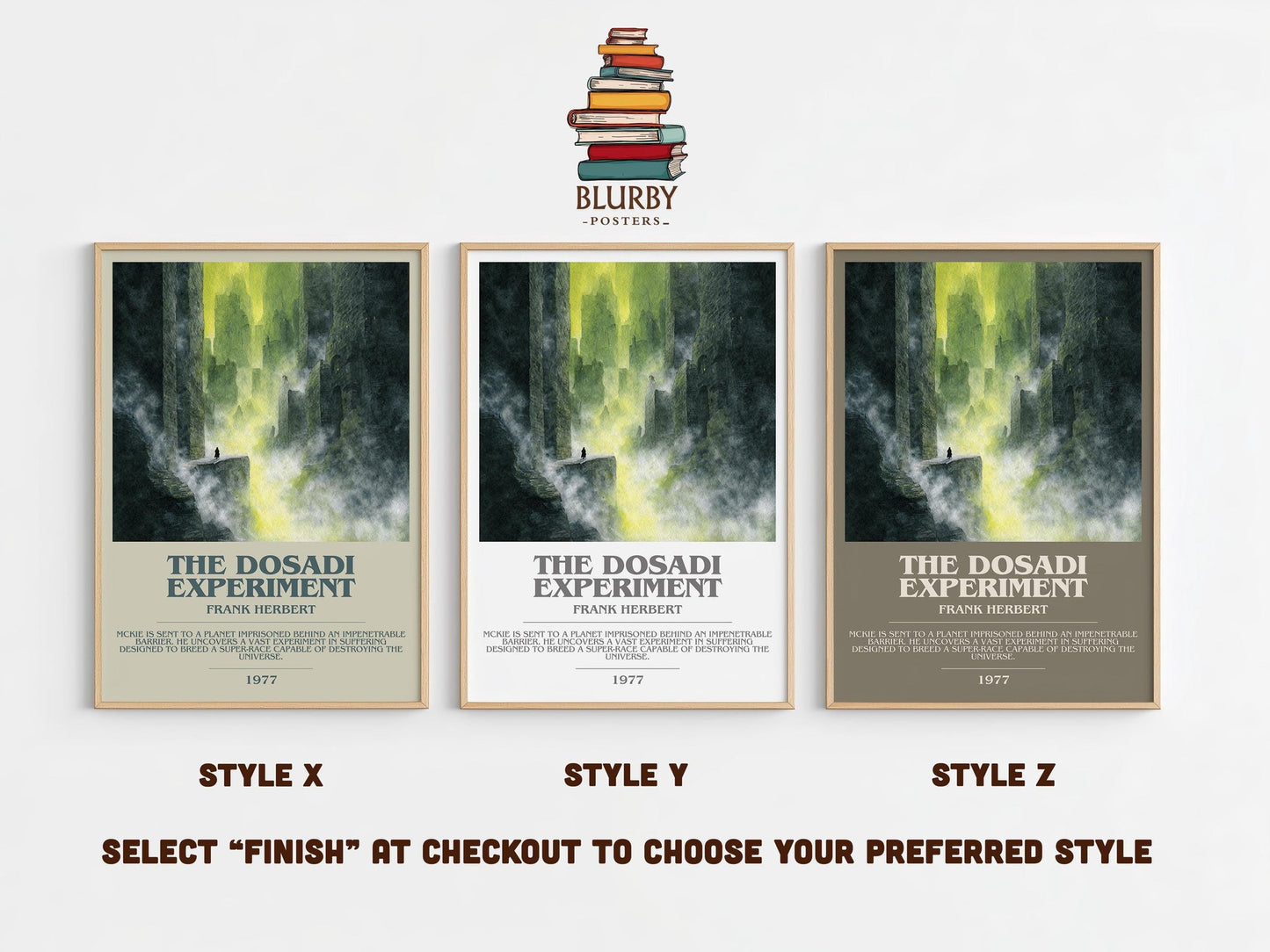 The Dosadi Experiment bookish poster colour and style options – Frank Herbert book art