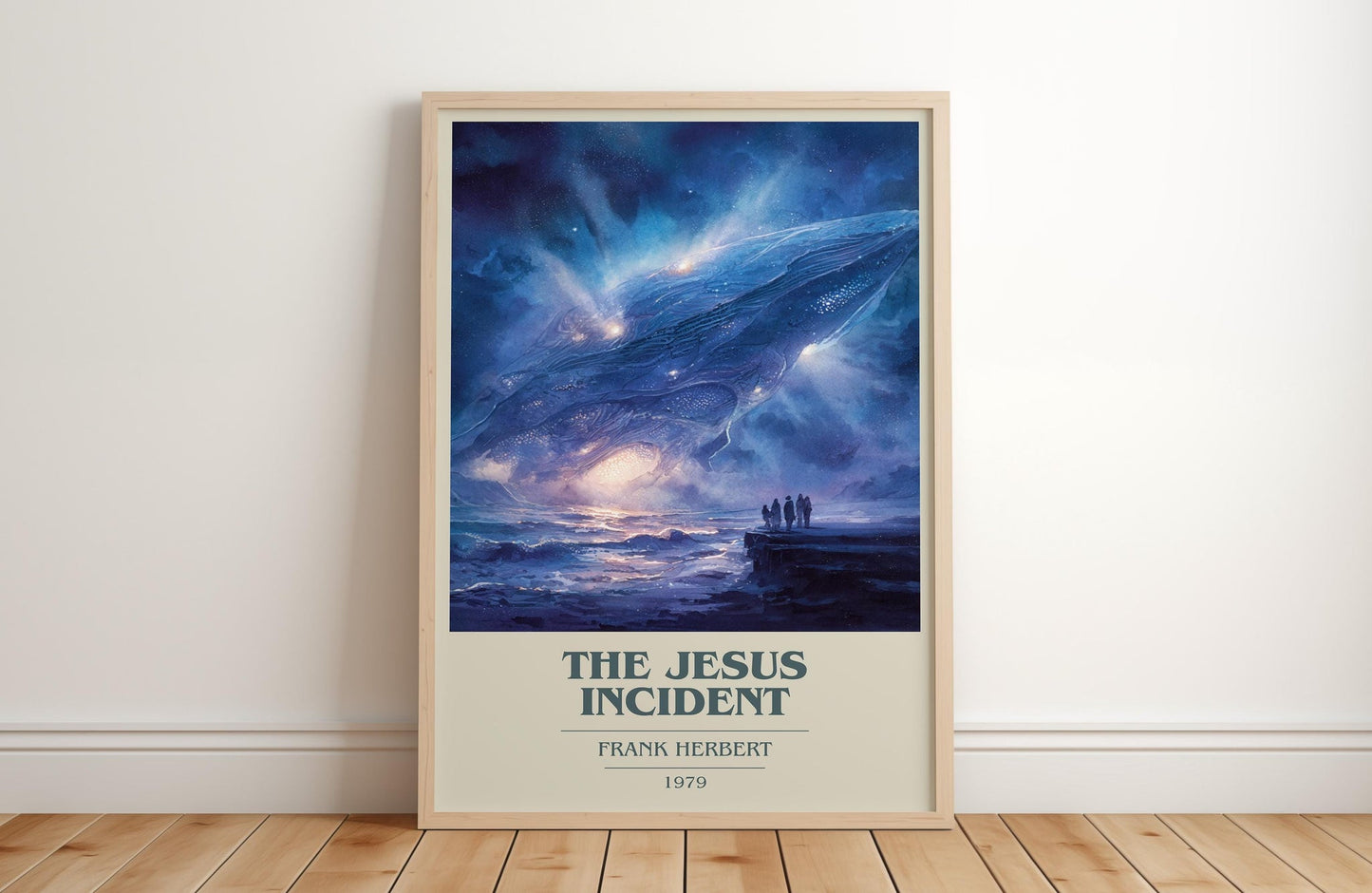 The Jesus Incident book cover poster colour and style options – Frank Herbert book art