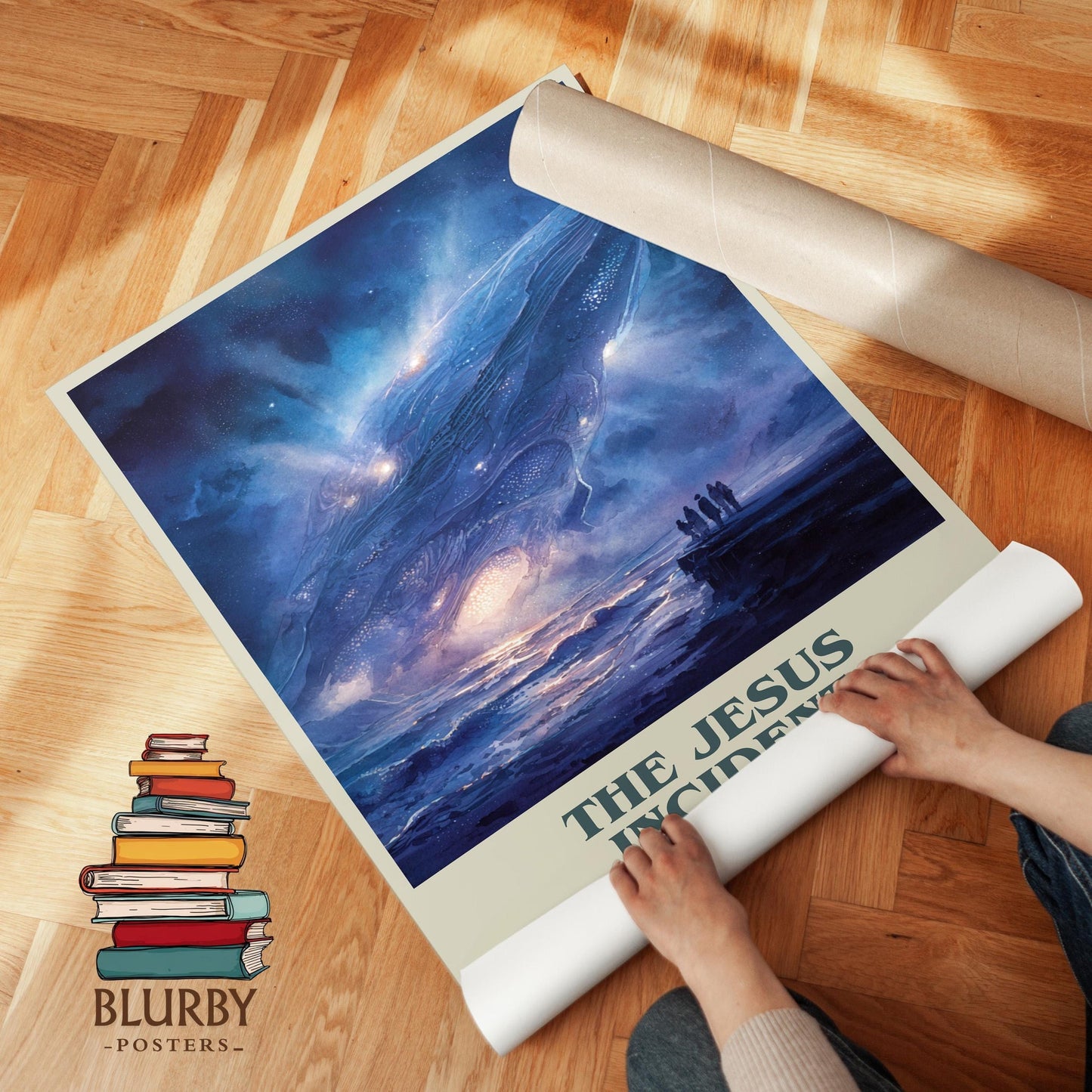 The Jesus Incident book cover literary print detail – Frank Herbert book art