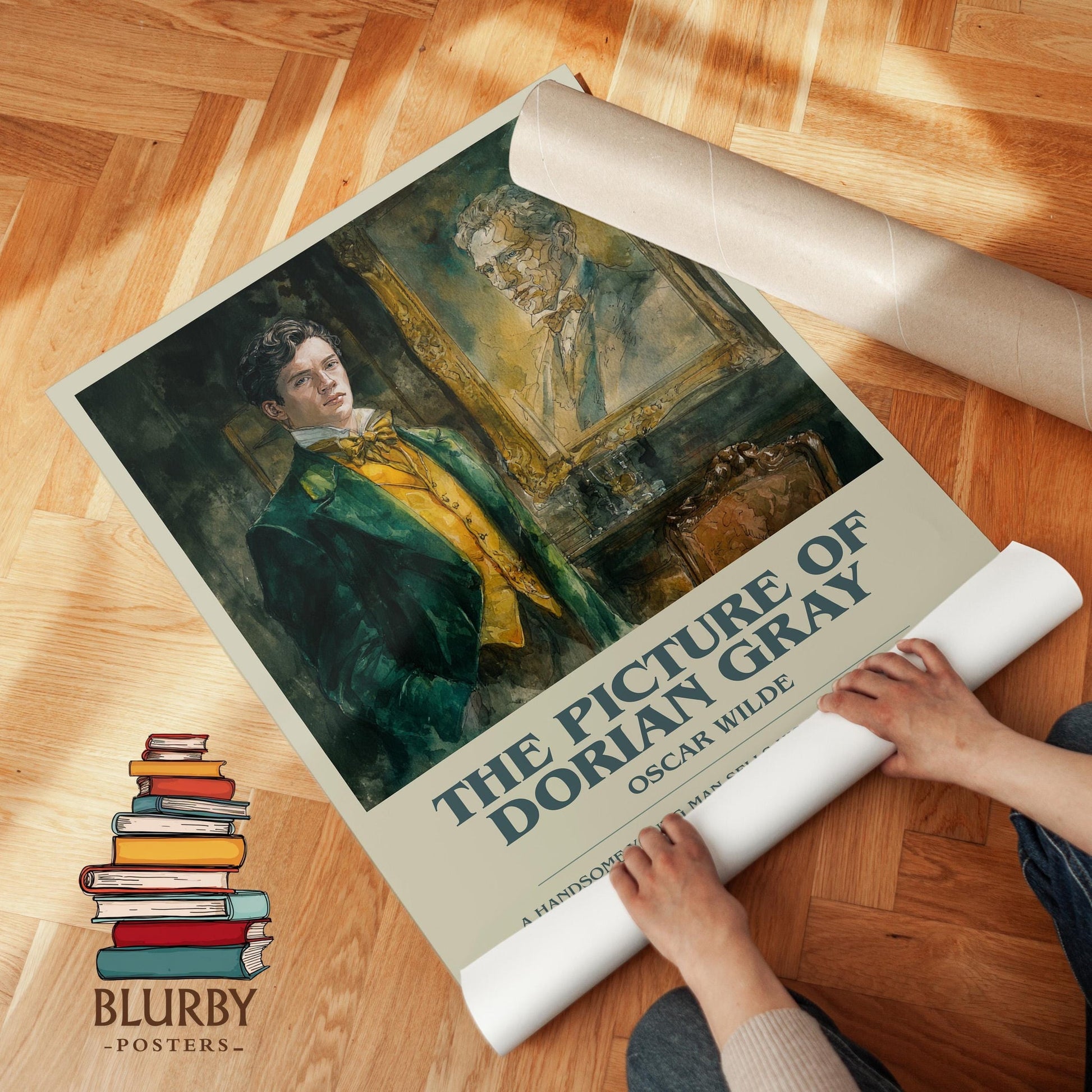 The Picture of Dorian Gray book poster packaging – museum-quality print rolled in protective tube