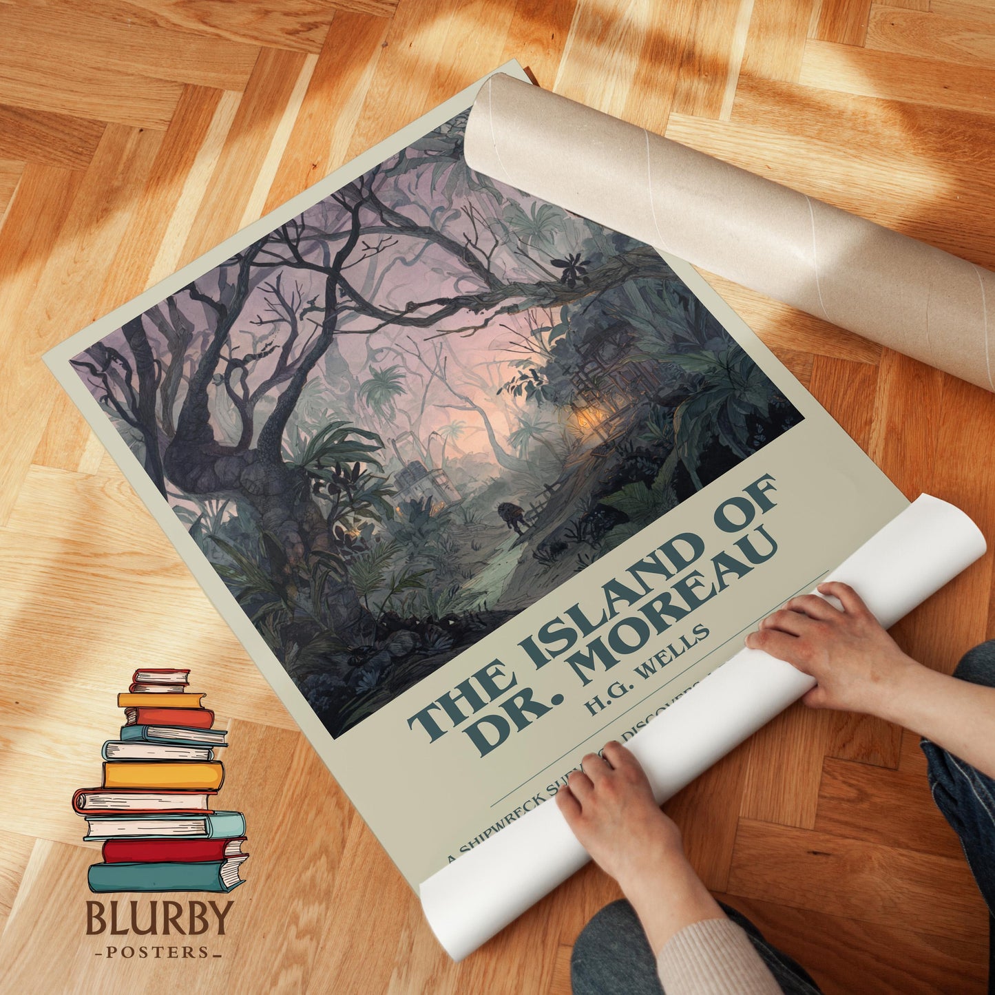 The Island of Dr. Moreau by H.G. Wells | Book Poster | Literary Art Gift For Book Lover | Novel Inspired Wall Art | Free Delivery