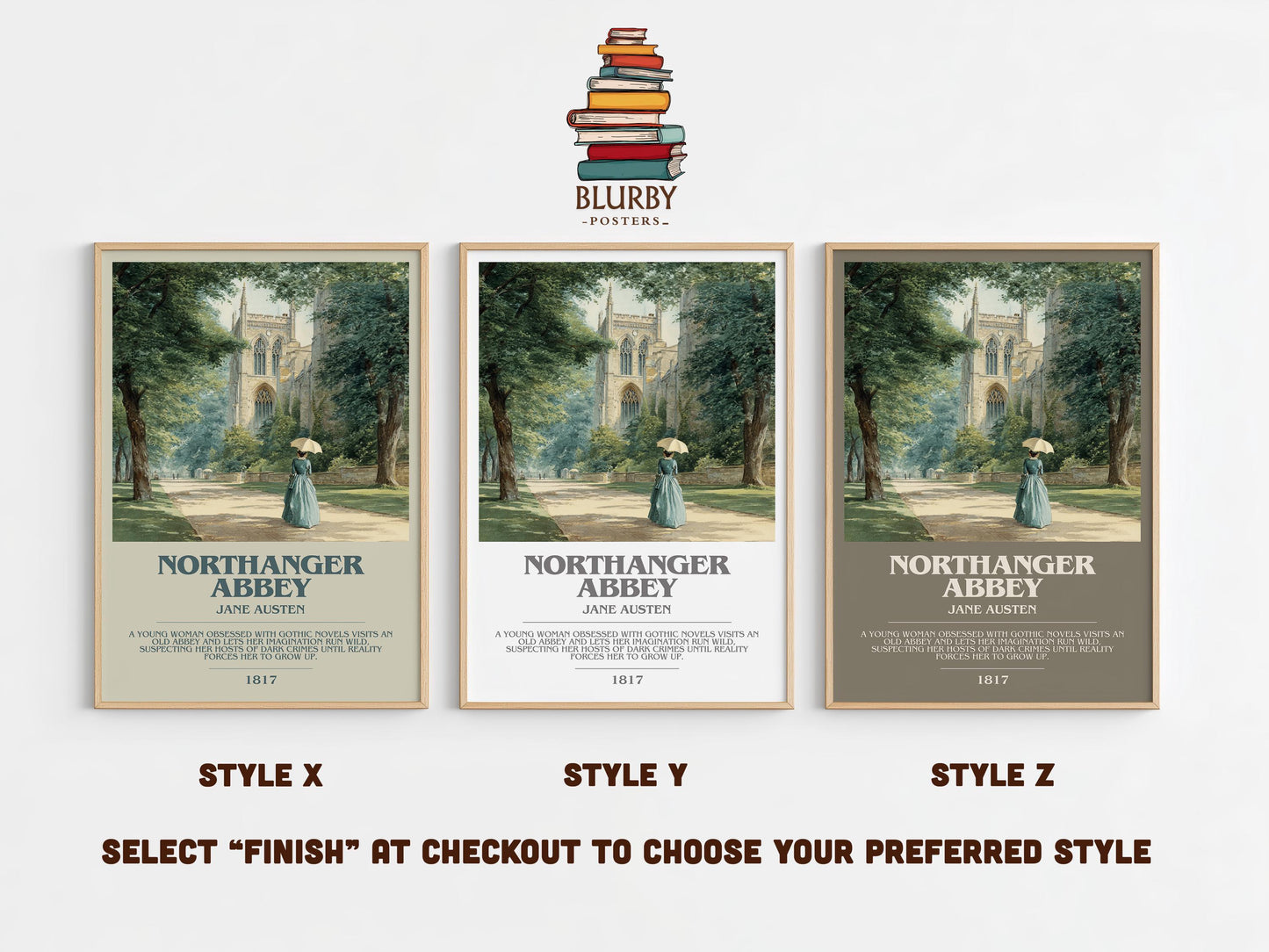 Northanger Abbey by Jane Austen | Book Poster | Literary Art Gift For Book Lover | Novel Inspired Wall Art | Free Delivery