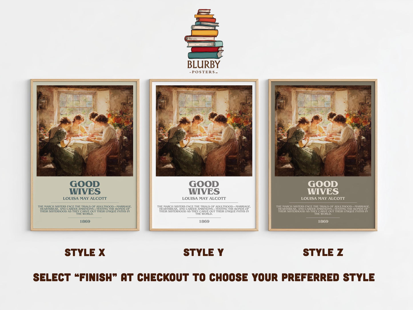 Good Wives by Louisa May Alcott | Book Poster | Literary Art Gift For Book Lover | Novel Inspired Wall Art | Free Delivery