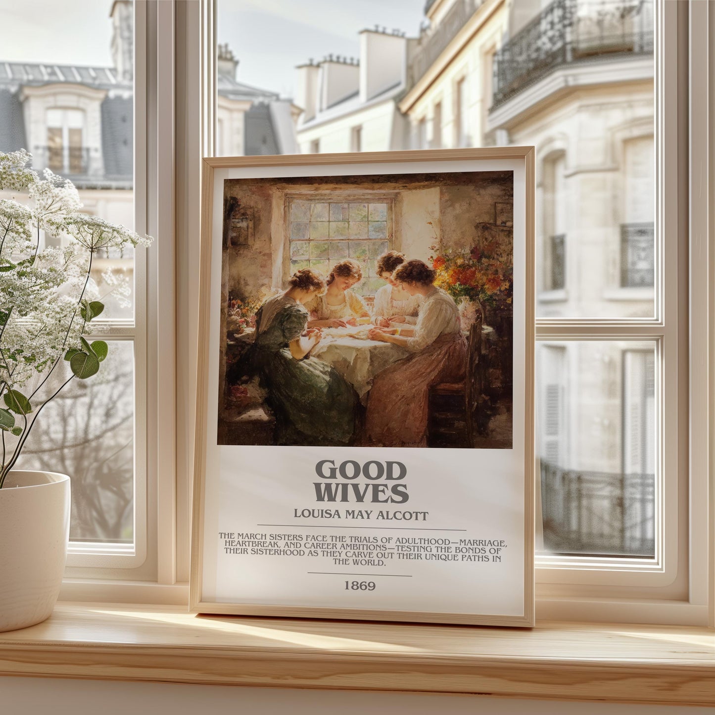 Good Wives by Louisa May Alcott | Book Poster | Literary Art Gift For Book Lover | Novel Inspired Wall Art | Free Delivery
