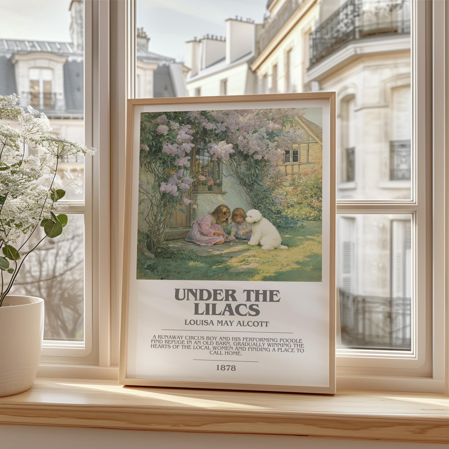 Under The Lilacs by Louisa May Alcott | Book Poster | Literary Art Gift For Book Lover | Novel Inspired Wall Art | Free Delivery
