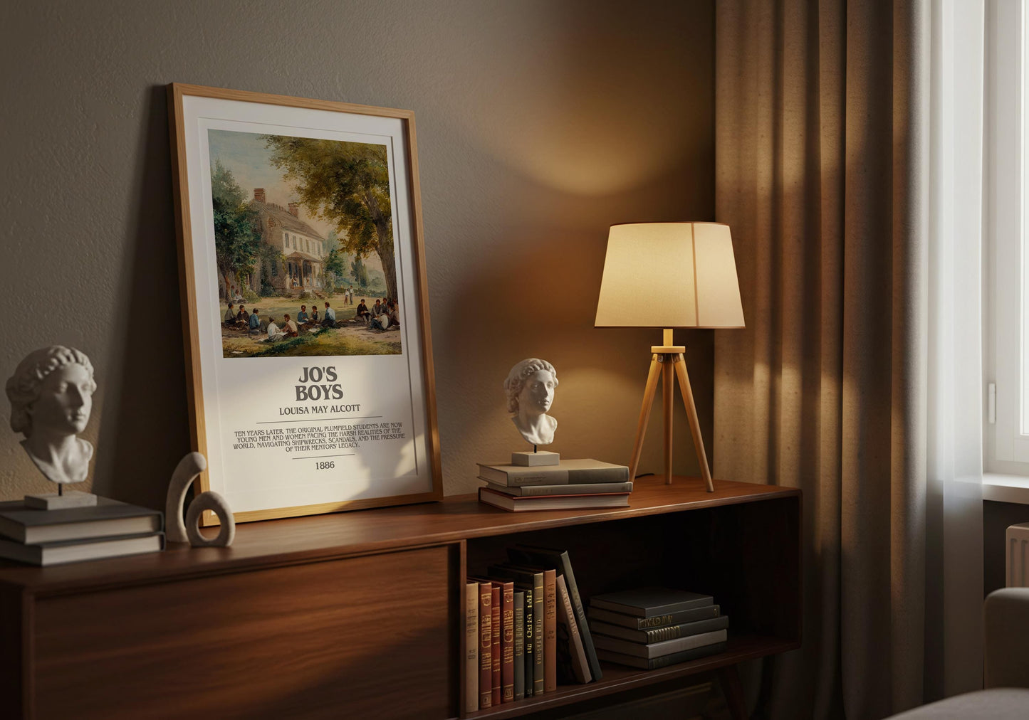 Jo's Boys by Louisa May Alcott | Book Poster | Literary Art Gift For Book Lover | Novel Inspired Wall Art | Free Delivery