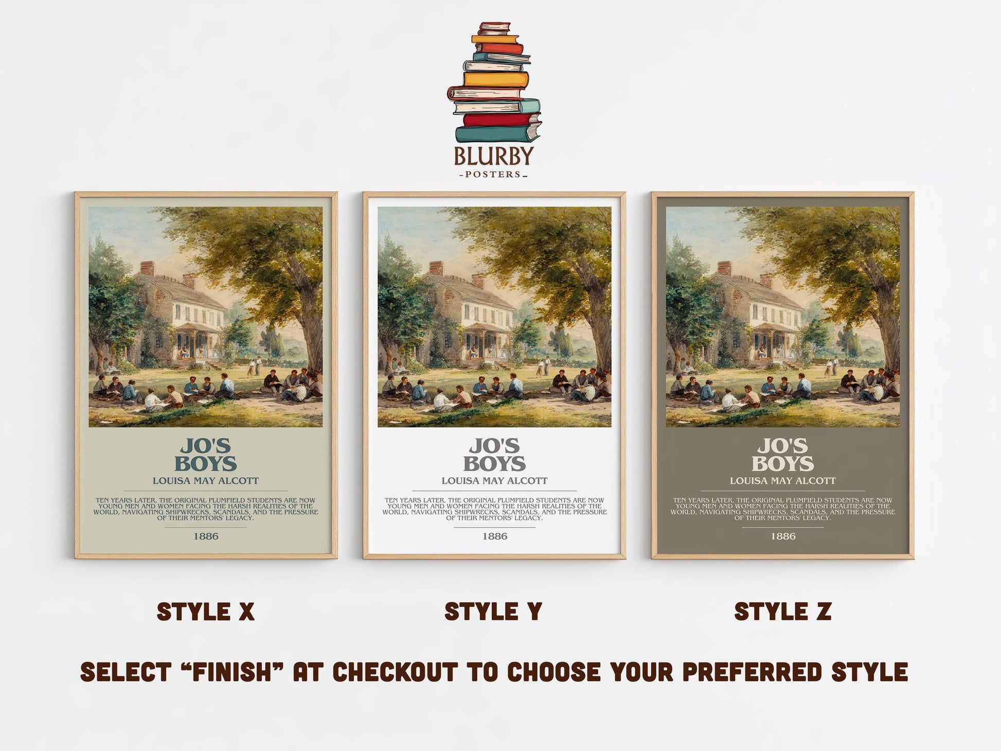 Jo's Boys by Louisa May Alcott | Book Poster | Literary Art Gift For Book Lover | Novel Inspired Wall Art | Free Delivery