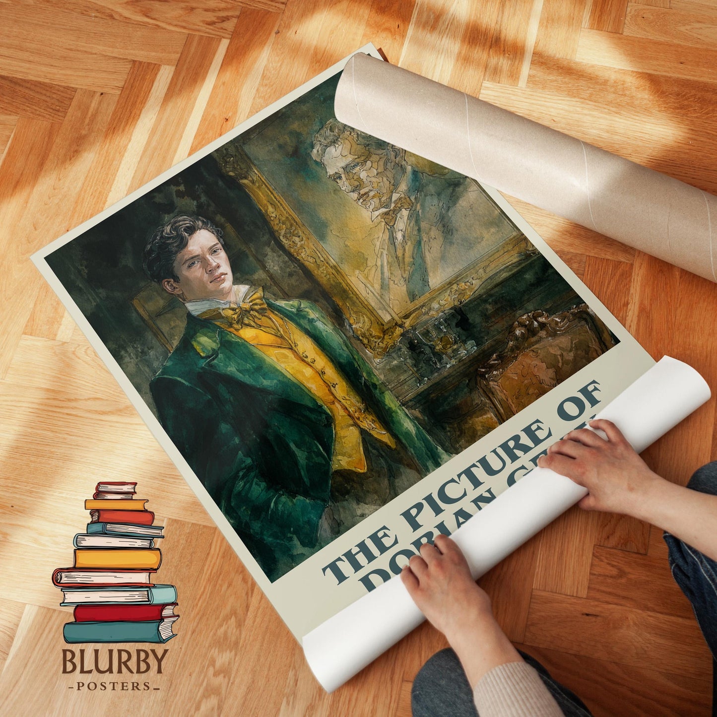 The Picture of Dorian Gray book poster packaging – museum-quality print rolled in protective tube