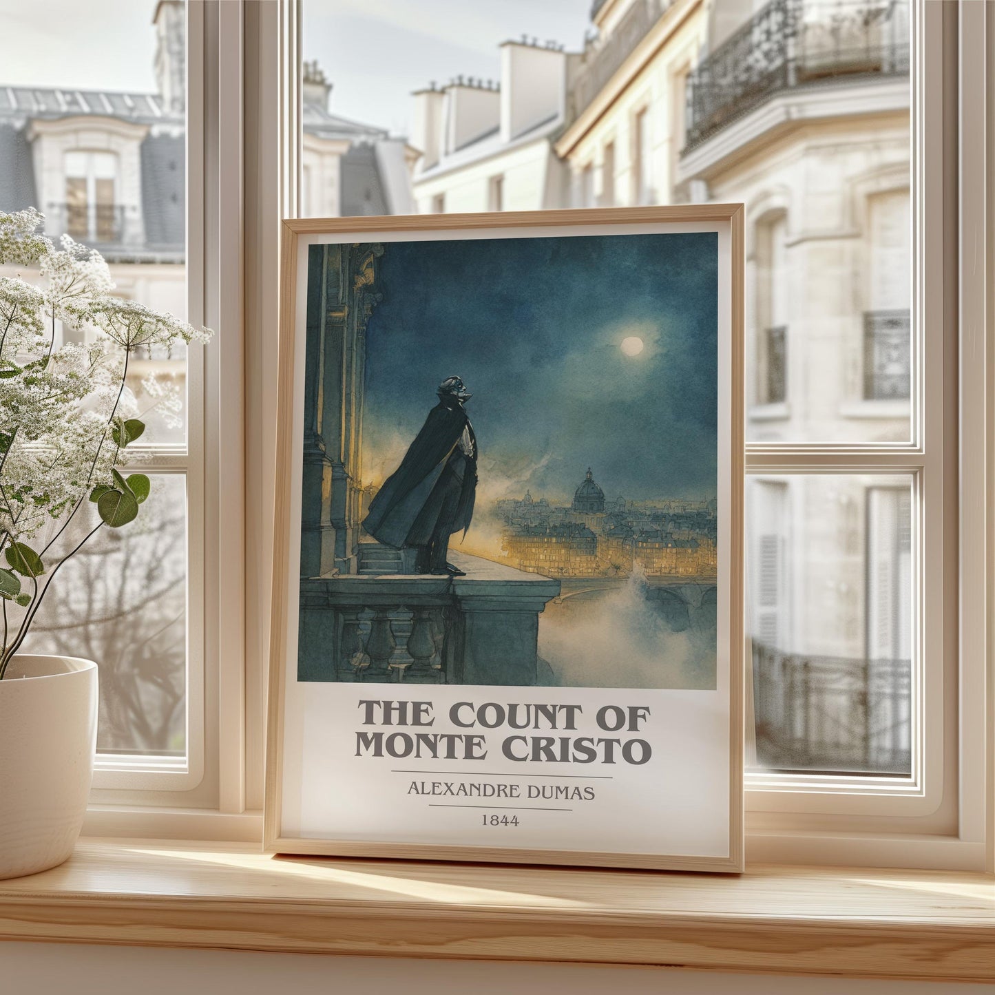 The Count of Monte Cristo book cover poster colour and style options – Alexandre Dumas book art