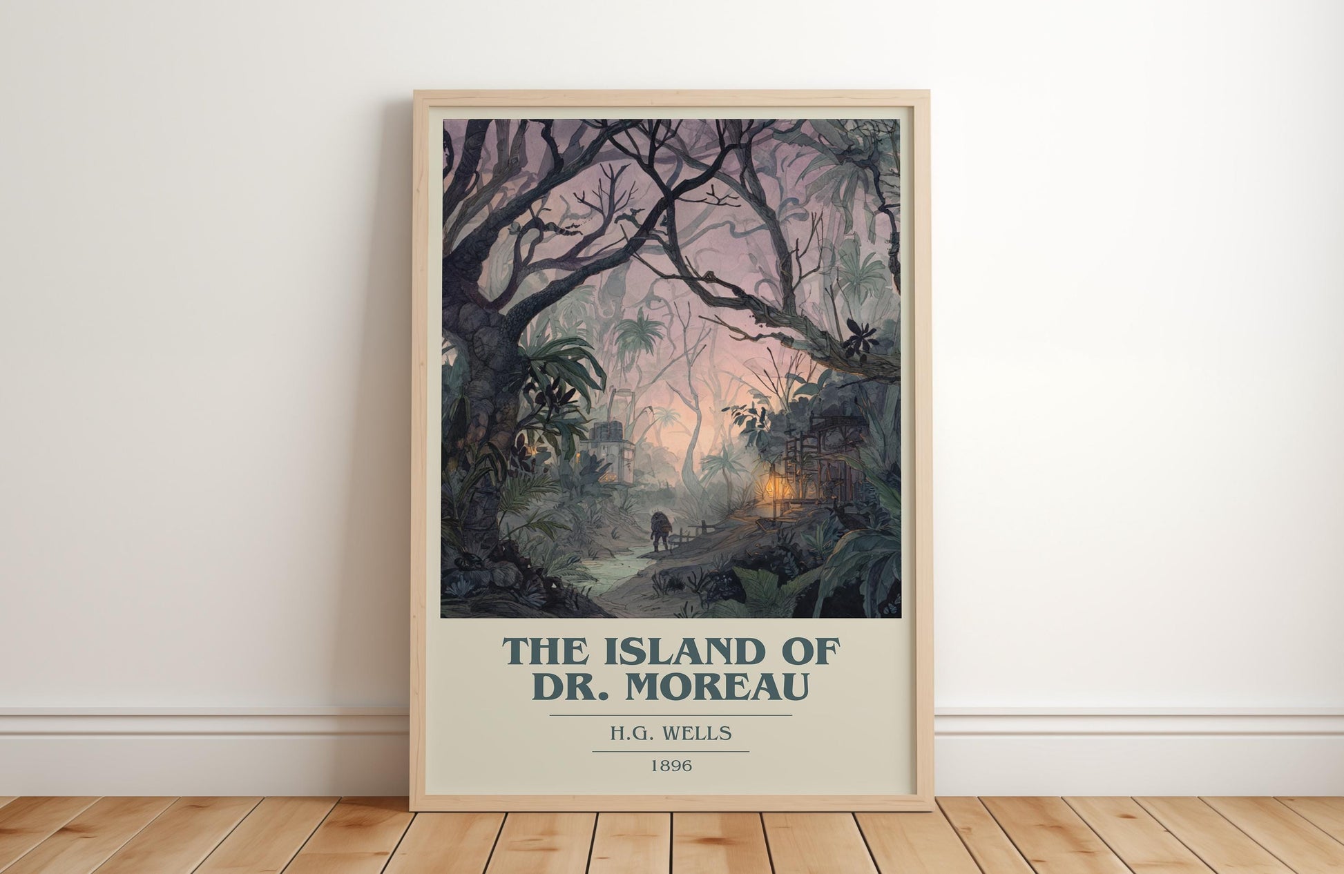 The Island of Dr. Moreau by H.G. Wells | Book Poster | Literary Art Gift For Book Lover | Novel Inspired Wall Art | Free Delivery