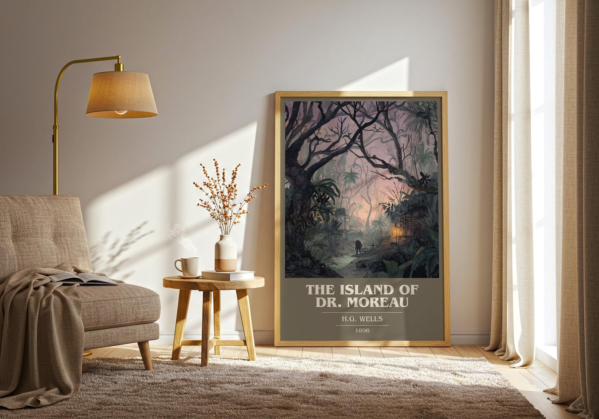 The Island of Dr. Moreau by H.G. Wells | Book Poster | Literary Art Gift For Book Lover | Novel Inspired Wall Art | Free Delivery