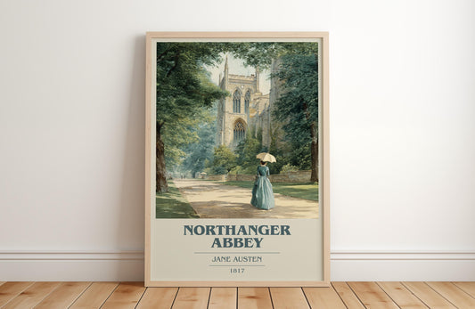 Northanger Abbey by Jane Austen | Book Poster | Literary Art Gift For Book Lover | Novel Inspired Wall Art | Free Delivery