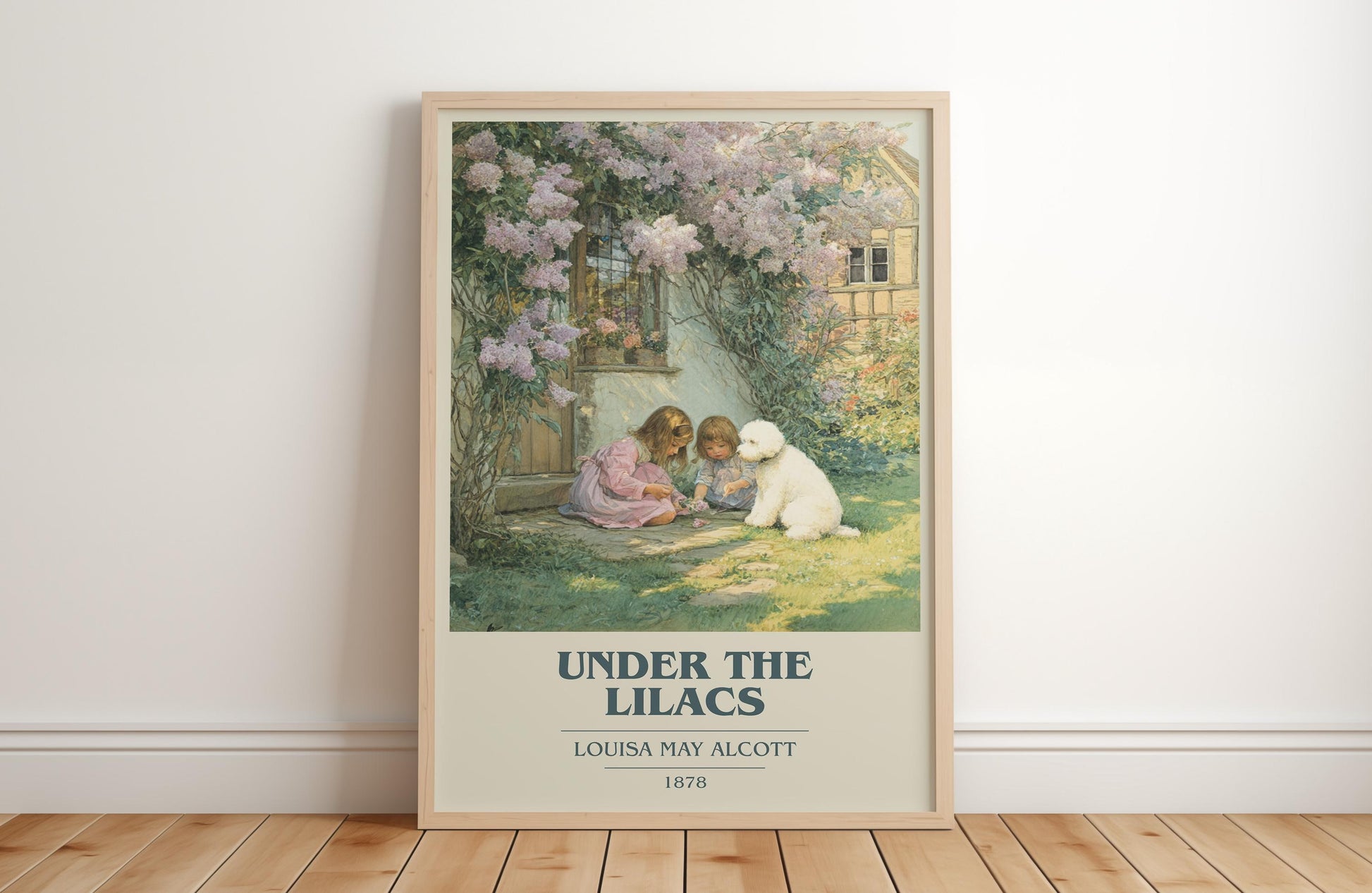 Under The Lilacs by Louisa May Alcott | Book Poster | Literary Art Gift For Book Lover | Novel Inspired Wall Art | Free Delivery