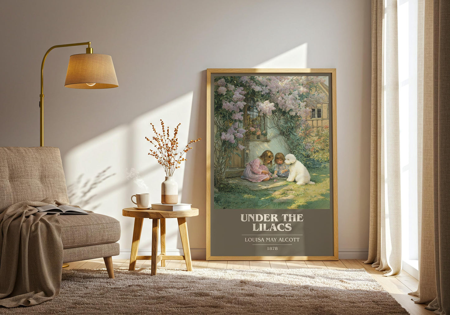 Under The Lilacs by Louisa May Alcott | Book Poster | Literary Art Gift For Book Lover | Novel Inspired Wall Art | Free Delivery