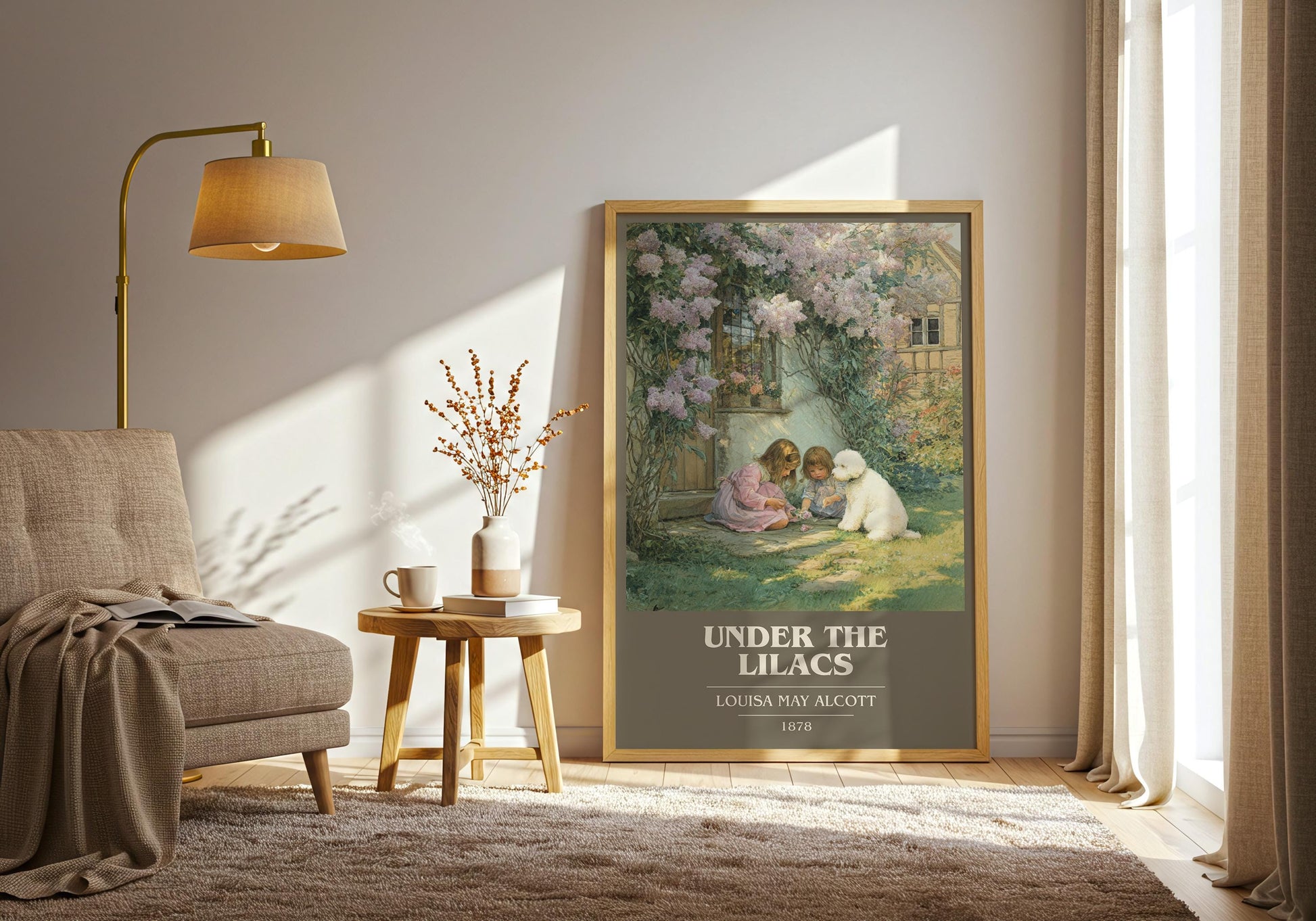Under The Lilacs by Louisa May Alcott | Book Poster | Literary Art Gift For Book Lover | Novel Inspired Wall Art | Free Delivery