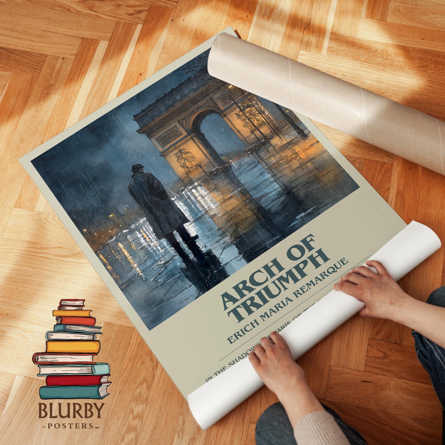 Arch Of Triumph book poster packaging – museum-quality print rolled in protective tube