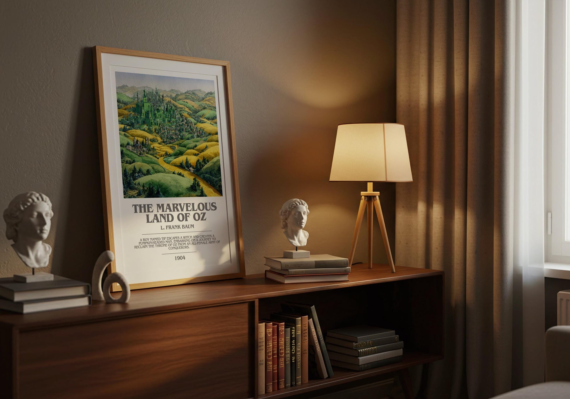 The Marvelous Land of Oz by L. Frank Baum | Book Poster | Literary Art Gift For Book Lover | Novel Inspired Wall Art | Free Delivery