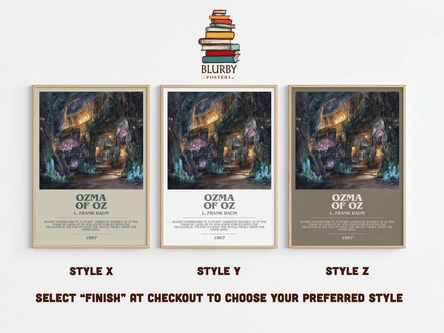 Osma of Oz by L. Frank Baum | Book Poster | Literary Art Gift For Book Lover | Novel Inspired Wall Art | Free Delivery