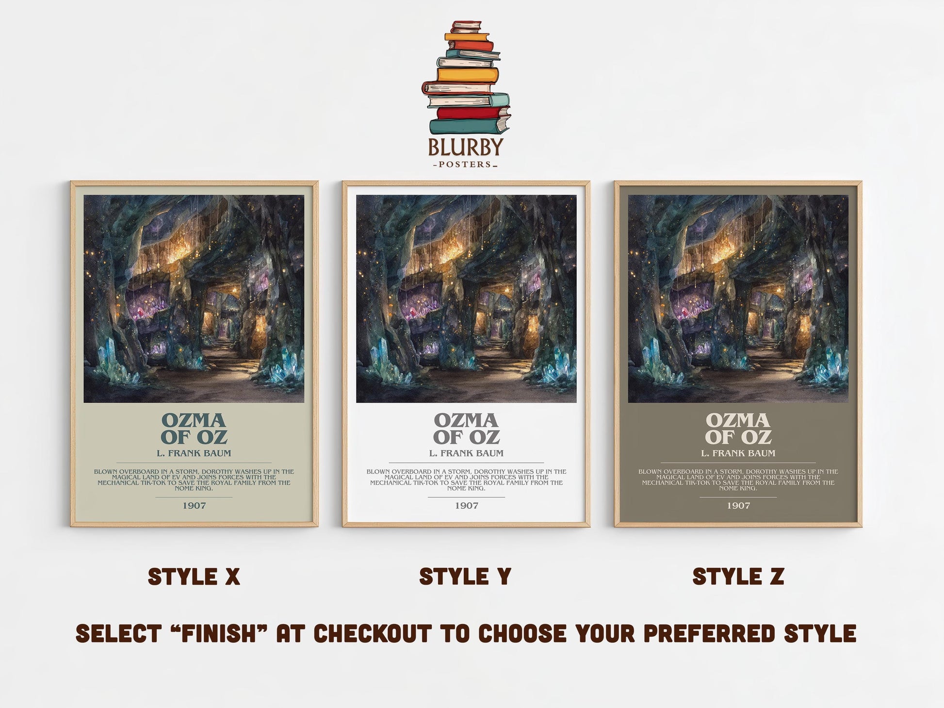 Osma of Oz by L. Frank Baum | Book Poster | Literary Art Gift For Book Lover | Novel Inspired Wall Art | Free Delivery