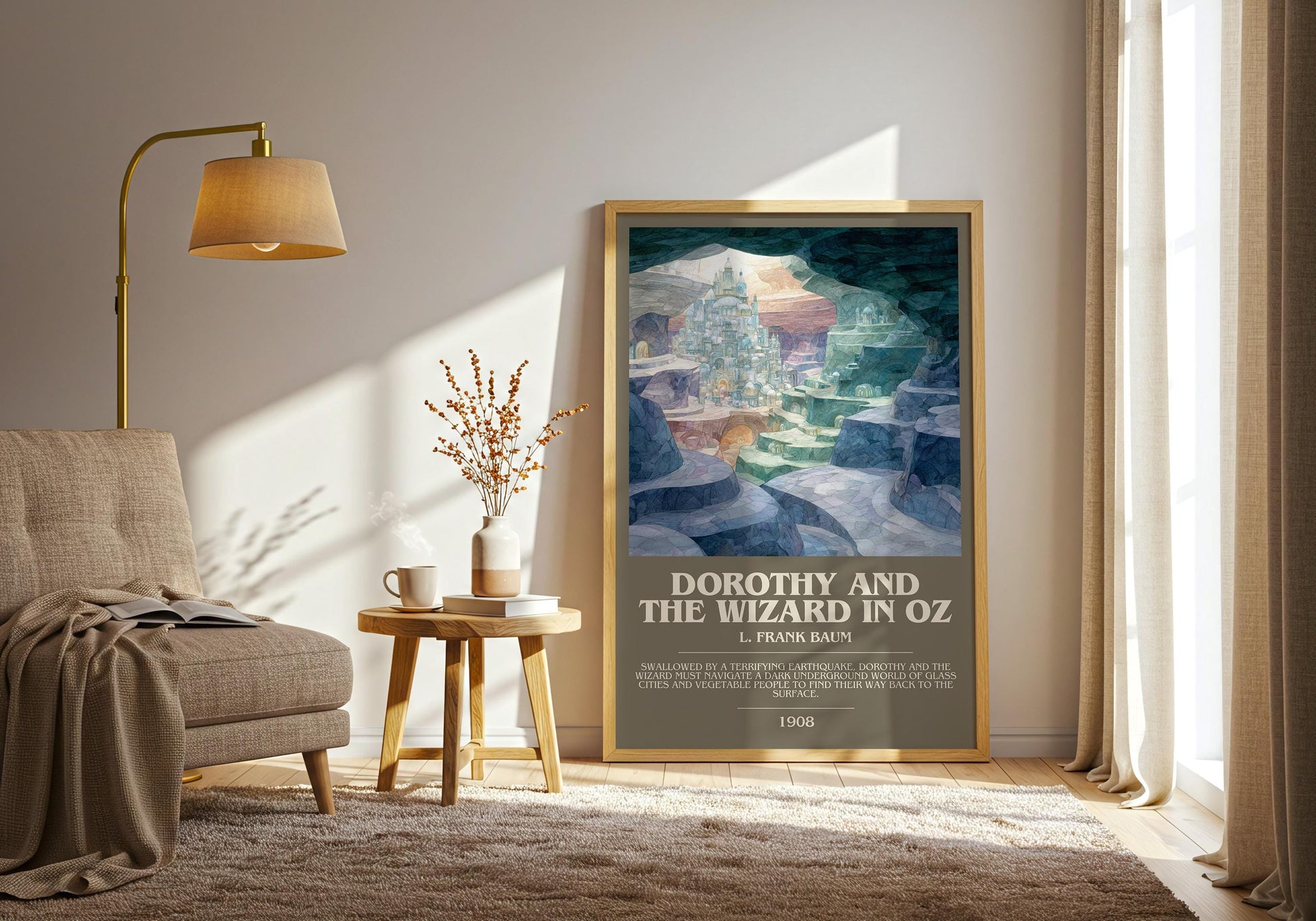 Dorothy and the Wizard in Oz by L. Frank Baum | Book Poster | Literary Art Gift For Book Lover | Novel Inspired Wall Art | Free Delivery