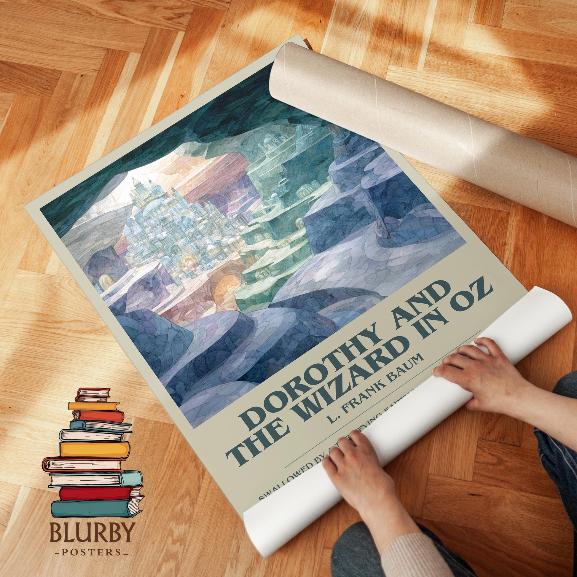 Dorothy and the Wizard in Oz by L. Frank Baum | Book Poster | Literary Art Gift For Book Lover | Novel Inspired Wall Art | Free Delivery