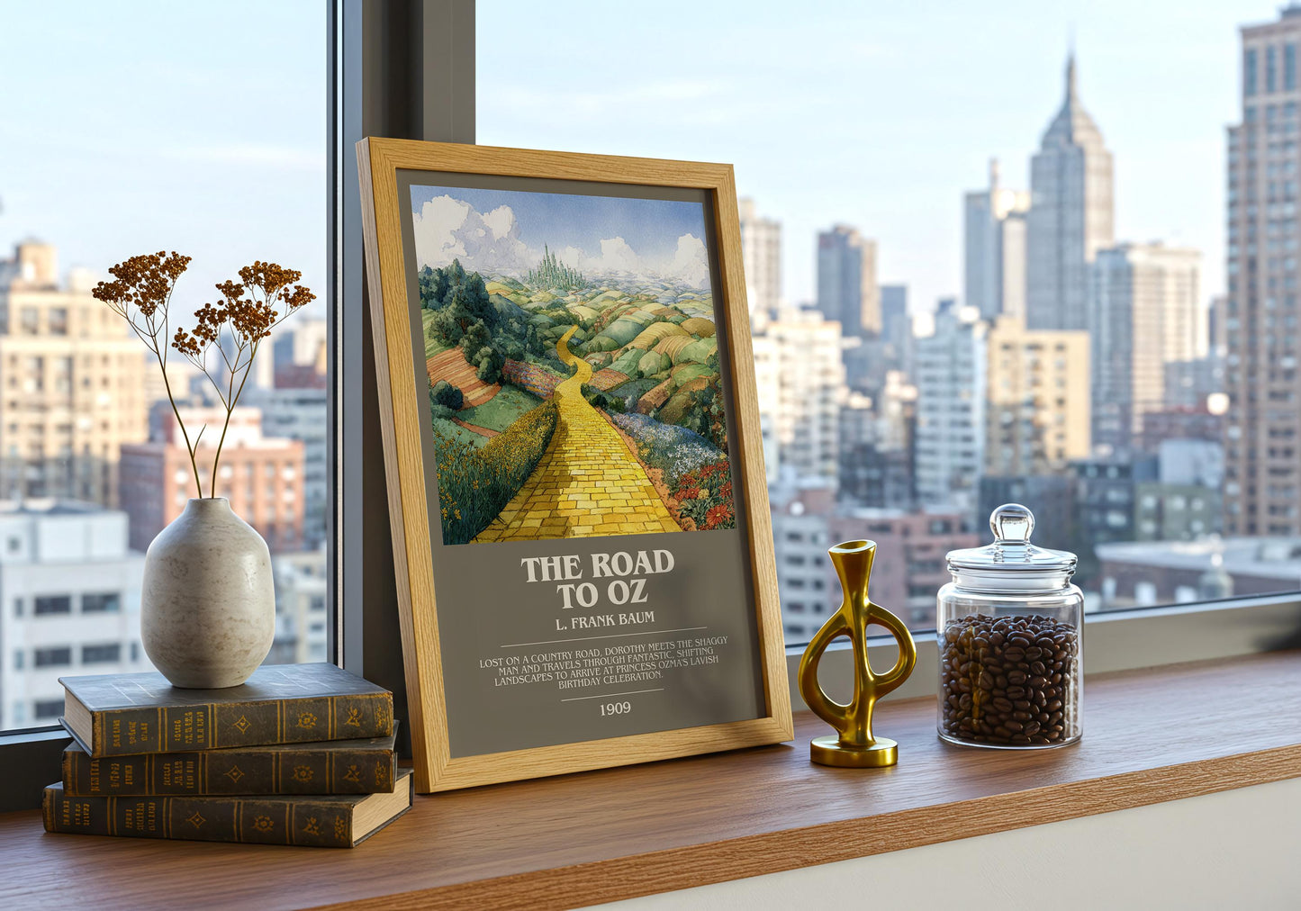 The Road to Oz by L. Frank Baum | Book Poster | Literary Art Gift For Book Lover | Novel Inspired Wall Art | Free Delivery