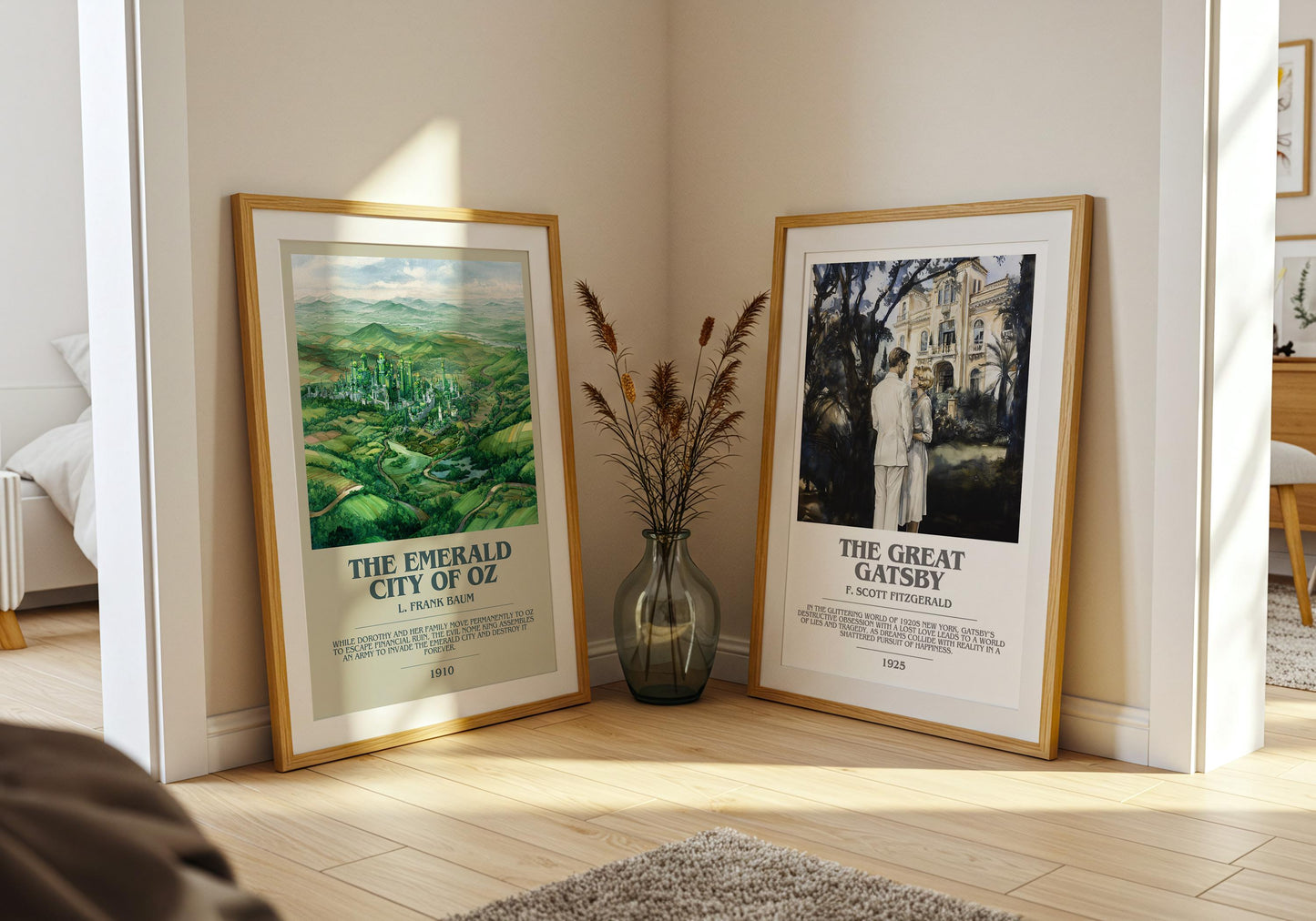 The Emerald City of Oz by L. Frank Baum | Book Poster | Literary Art Gift For Book Lover | Novel Inspired Wall Art | Free Delivery