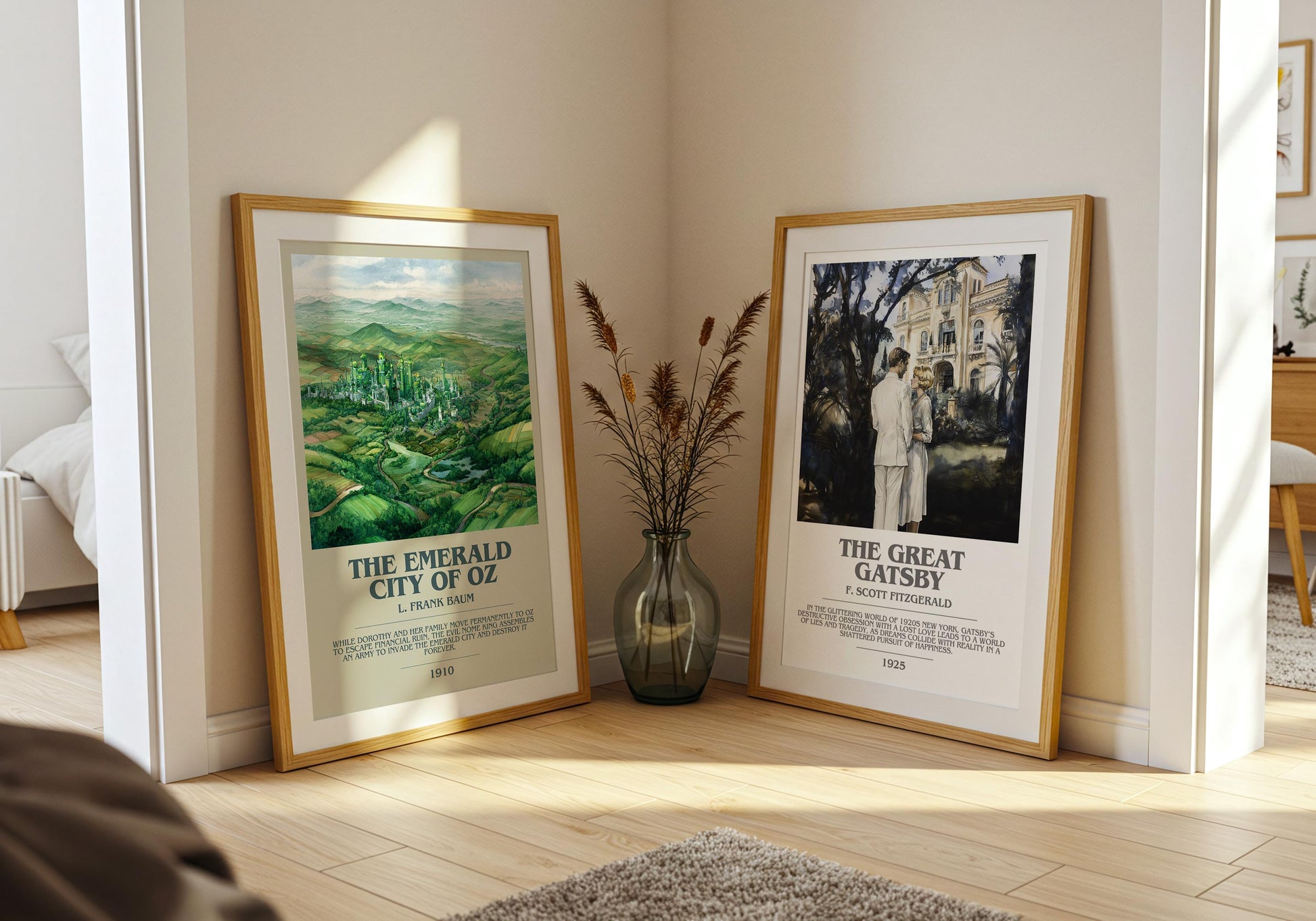 The Emerald City of Oz by L. Frank Baum | Book Poster | Literary Art Gift For Book Lover | Novel Inspired Wall Art | Free Delivery