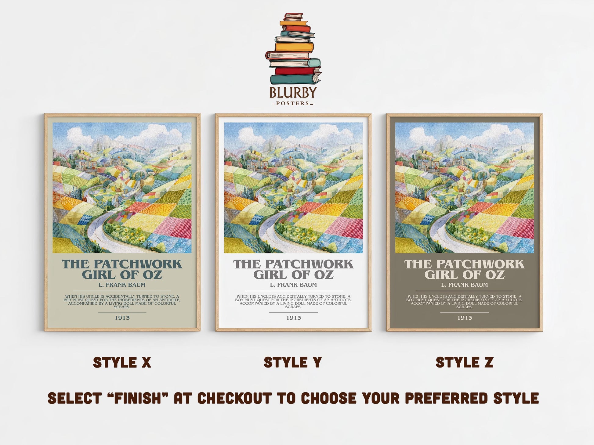 The Patchwork Girl of Oz by L. Frank Baum | Book Poster | Literary Art Gift For Book Lover | Novel Inspired Wall Art | Free Delivery