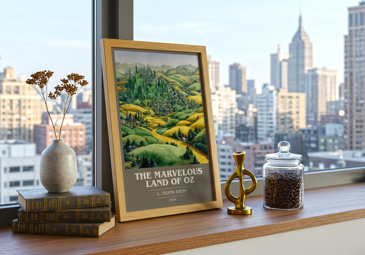 The Marvelous Land of Oz by L. Frank Baum | Book Poster | Literary Art Gift For Book Lover | Novel Inspired Wall Art | Free Delivery