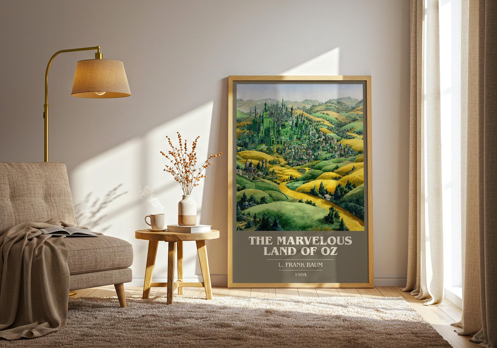 The Marvelous Land of Oz by L. Frank Baum | Book Poster | Literary Art Gift For Book Lover | Novel Inspired Wall Art | Free Delivery